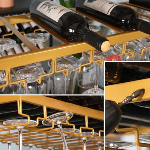 Étagère de rangement bouteilles suspendue pour bar et cuisine moderne