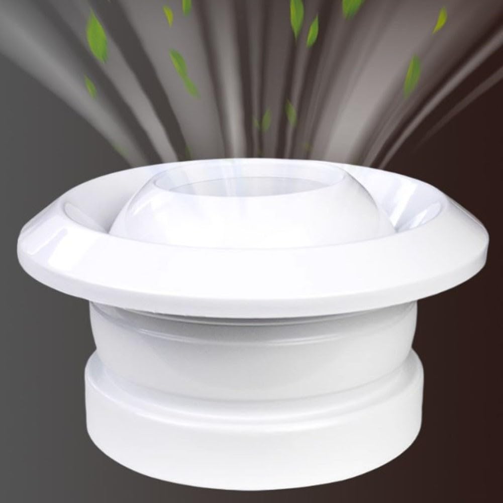 Griglia di scarico sferica in ABS girevole a 360° per aria condizionata centrale, volume d'aria regolabile, colore bianco, 300 mm
