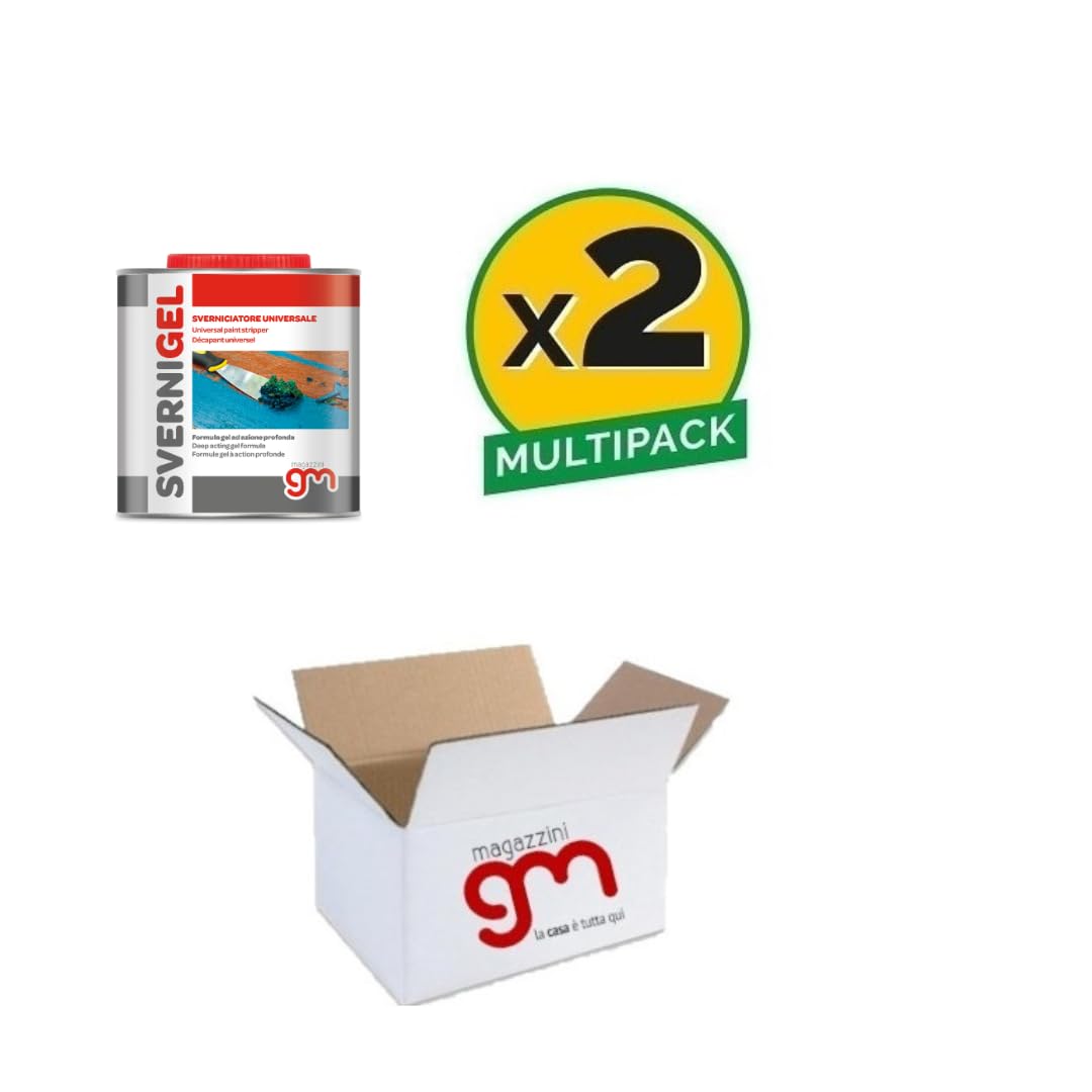 Magazzini GM SVERNIGEL, Quitapintura en gel universal ideal para hierro, madera y paredes, rápido y eficaz, NO CORRE, 750ml (2)