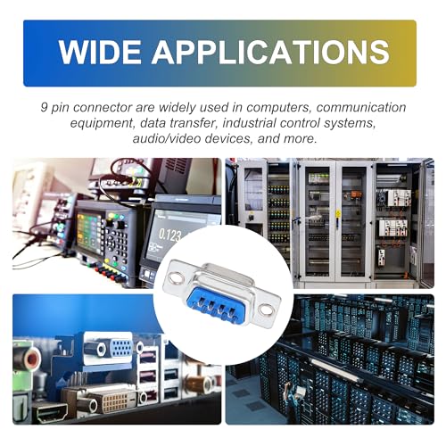uxcell 20 piezas conector DB9 hembra 9 pines miniatura 5