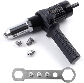 Electric Rivet Tool Adapter Set for Cordless Drill High Efficiency Low Noise Forged Alloy Steel 2.4-4.8 mm Shaft Sizes 1 Pack