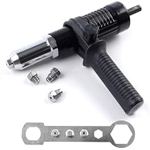 Electric Rivet Tool Adapter Set for Cordless Drill High Efficiency Low Noise Forged Alloy Steel 2.4-4.8 mm Shaft Sizes 1 Pack