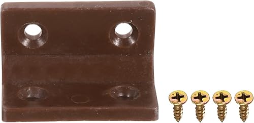 Miniatura 10 de uxcell 30 soportes de esquina de plástico de 90 grados, 1.496 x 0.866 x 0.866 in, soportes de nailon en ángulo recto con tornillos para armarios,