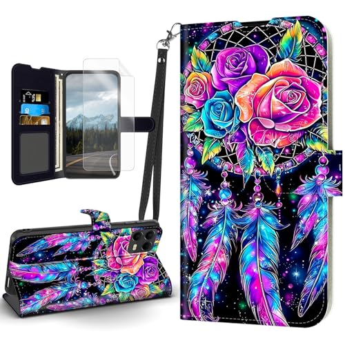 HJCYXJLK T-Mobile Revvl 8 Pro�P�[�X�AT-Mobile Revvl 8 Pro�p�t���b�vPU���U�[�ϏՌ��X�}�z�P�[�X ���C�N���X�v�J�[�h�z���_�[�ƃX�N���[���v���e�N�^�[�t���g�ѓd�b�E�H���b�g�A�h���[���L���b�`���[�l�b�g