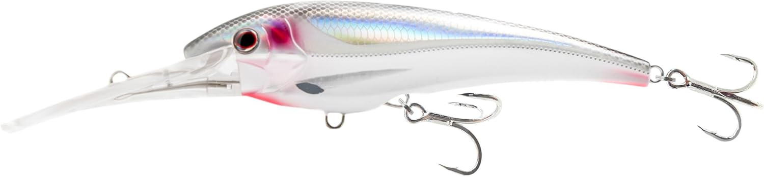 Nomad Design DTX Minnow with Patented Autotune System - Distressed Baitfish Swimming Action, BKK Diablo