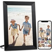 AEEZO Digital Picture Frame, 10.1 Inch WiFi Digital Photo Frame with 16GB, IPS Touch Screen Smart Cloud, Share Photos or Videos via AiMOR APP, Auto-Rotate, Wall Mountable Black