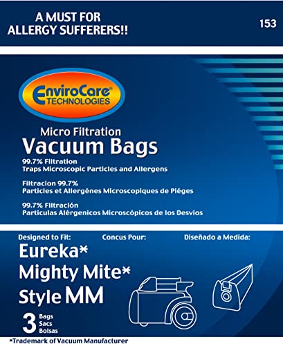 EnviroCare �����p�}�C�N����ߑ|���@�_�X�g�o�b�O Eureka�X�^�C�� MM Eureka Mighty Mite 3670�����3680�V���[�Y�L���j�X�^�[�p 3�p�b�N