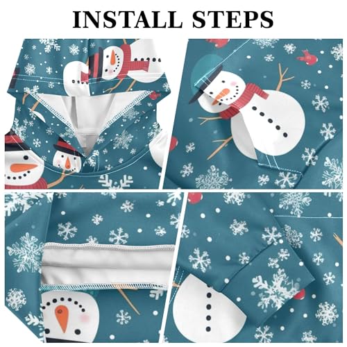 Kids Hoodies Sweaters Christmas Snowman Hooded Sweatshirts with Big Pockets for Boys Girls B04000353