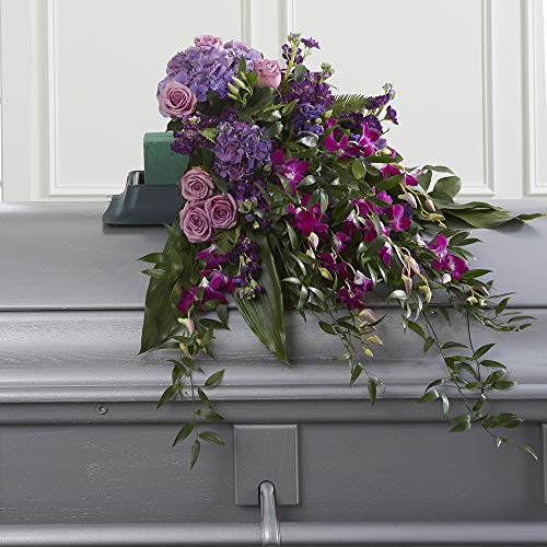 Floracraft Plastic Floral Casket Saddle 2.75 Inch X 11.25 Inch X 12.75 Inch Green #TOP5