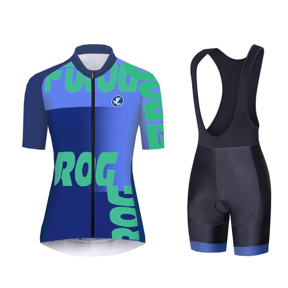 Ugly Frog Traspirante Donna Insieme Sport all'Aria Aperta Usura Manica Corta Magliette Ciclismo Maglia Bicicletta & Bici Pantaloni Sportivo Abbigliamento Set Bici Triathlon Wear