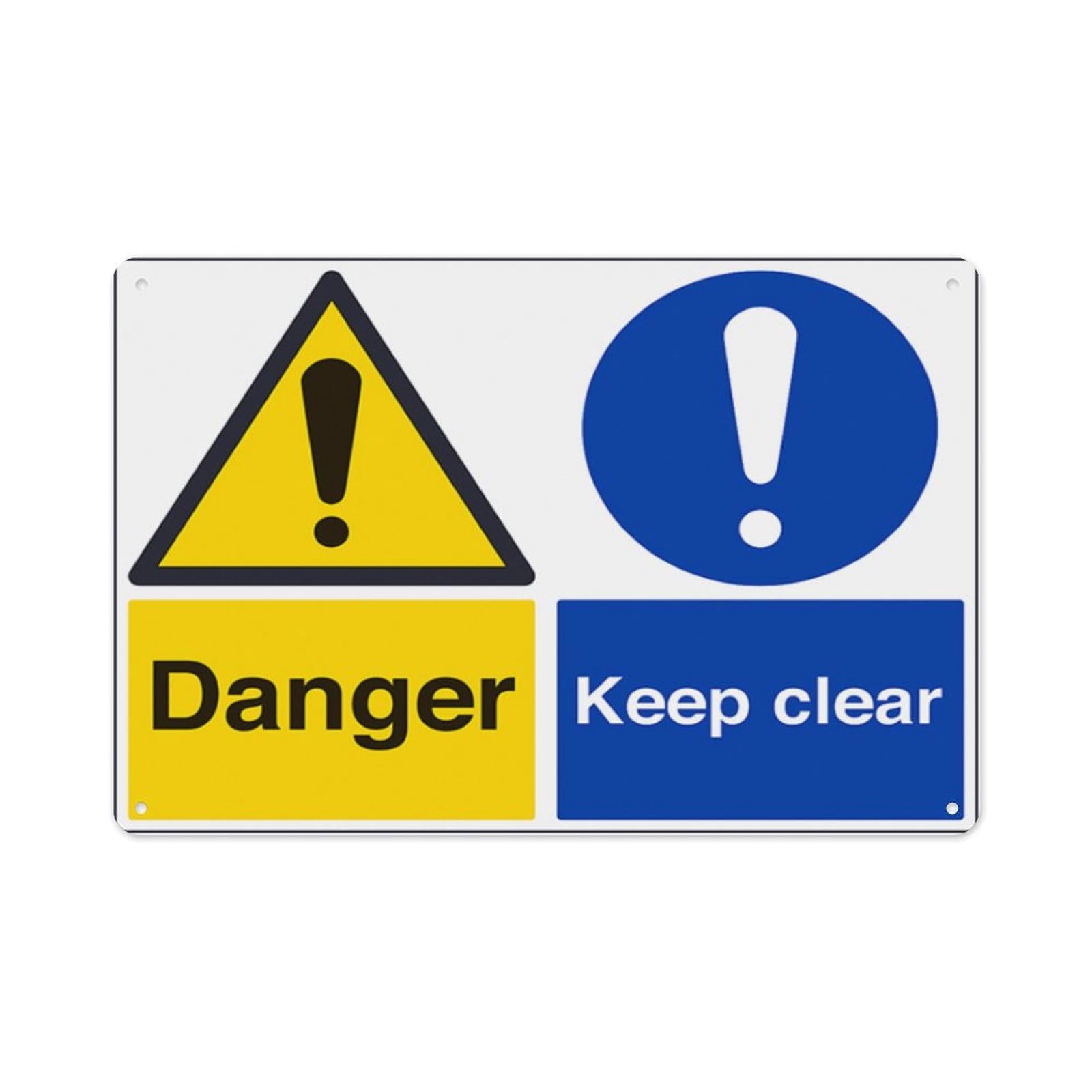 peiyeety Danger Keep Clear Aluminum Tin Warning Signs For Home Outdoor Garden 8X12 Inches