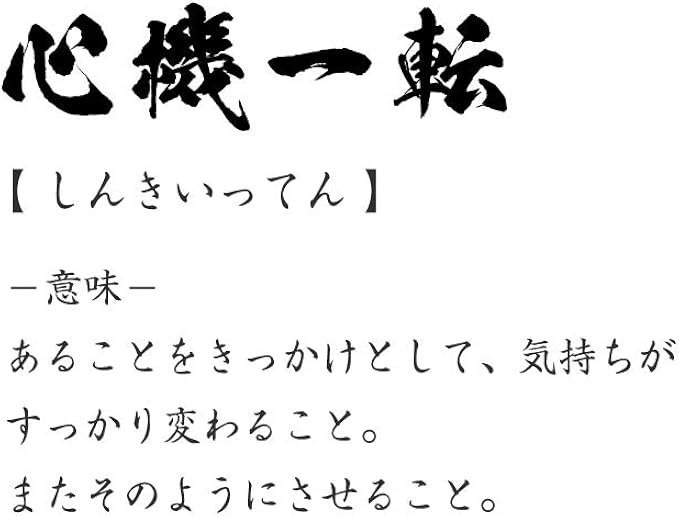 Amazon 心機一転 しんきいってん オリジナル Tシャツ 書道家が書く プリント Tシャツ 四字熟語 メンズ レディース キッズ Tシャツ カットソー 通販