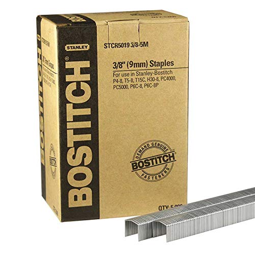 STCR5019 3/8-5M Power Crown Staples, (5) Boxes, 5,000 per Box, (25,000 Staples)