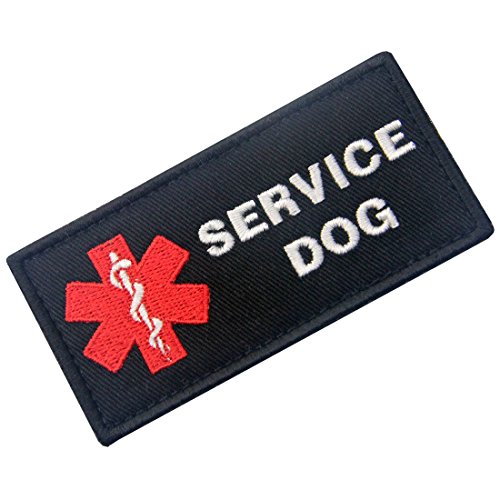 Service Hund Flicken Westen/Geschirre EMS Medic Sanitäter Stern des Lebens Bestickter Aufnäher mit Haken- und Flauschbänder