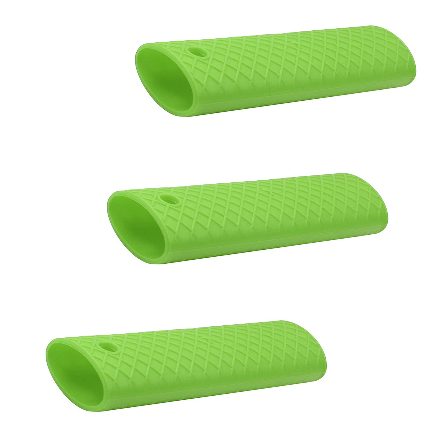 MroMax Silicone Hot Handle Holder Sleeve, Pan Pot Handle Cover Green 6.1-inch Long 3Pcs