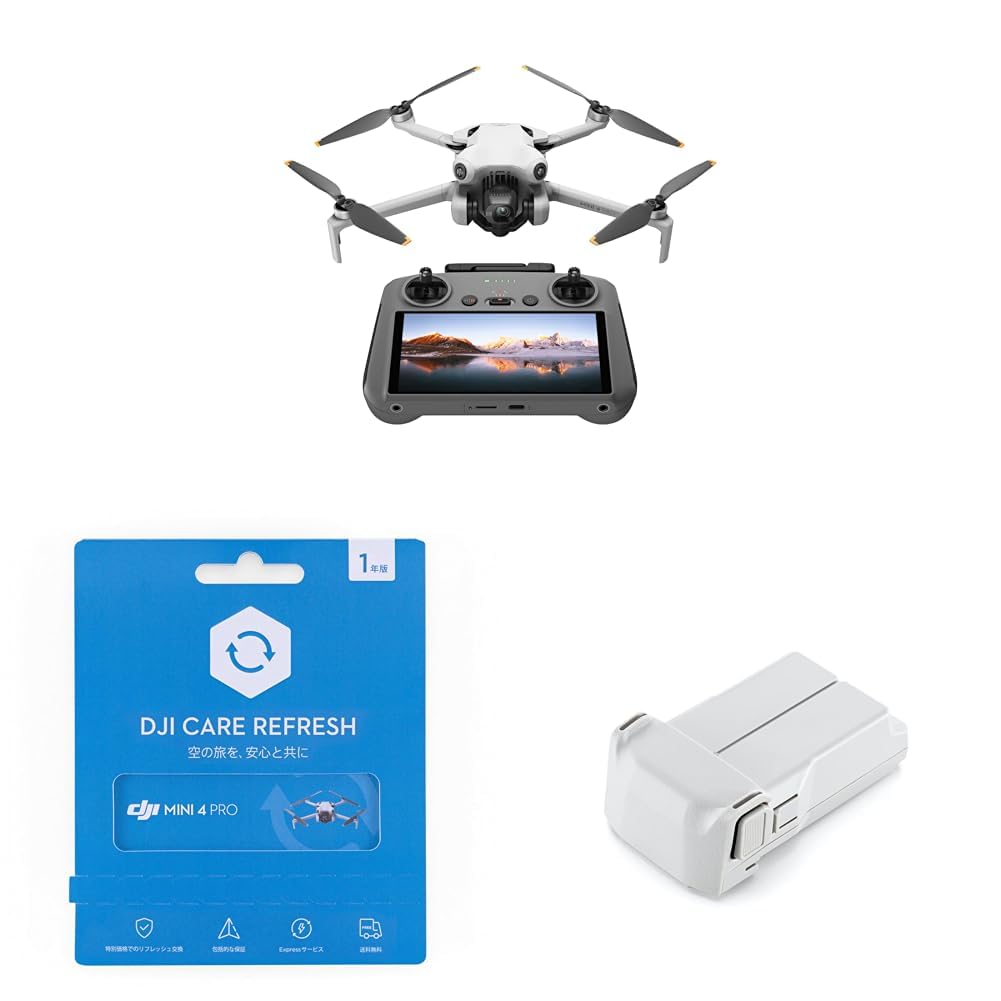 Amazon.co.jp: DJI ドローン Mini 4 Pro（DJI RC-2付属）+1年延長CARE 
