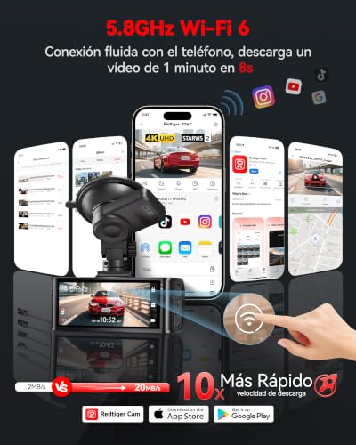 Cámara coche 4K para viajes familiares con visión nocturna UHD y control por voz en ruta 5
