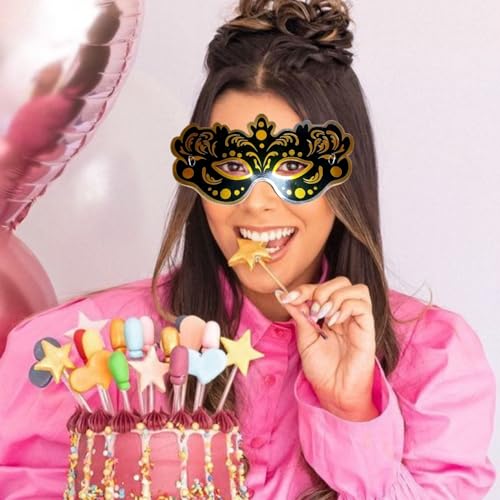 Image of Wanna Party Masquerade Mask for Men and Women for Masquerade Party, Venetian party,Stage Performances,Eye Mask for Halloween, Birthday, Adult Party -4 PCS