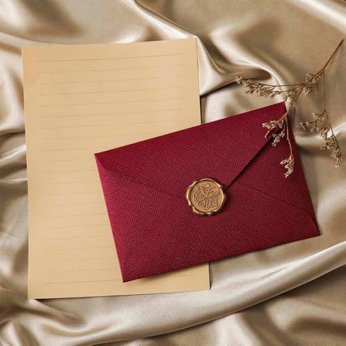 レターセット 手紙セット 封筒6枚 便箋20枚 封緘シール6枚 プロポーズ レター 手紙 便箋 おしゃれ 誕生日 結婚式 招待状 おしゃれ手紙 お礼状用 クリスマス ワインレッド