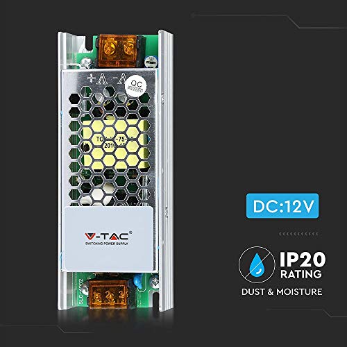Bloc alimentation LED 12V 6A 75W extra plat driver transformateur IP20