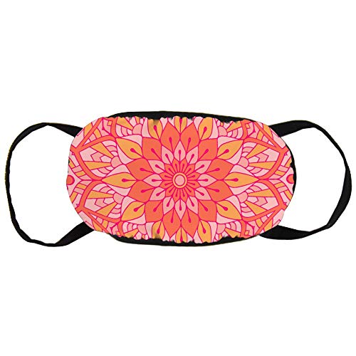Preisvergleich Produktbild Dkisee Gesichtsmaske aus Baumwolle, warm, bequem, Blumenmuster, Staubschutz, wiederverwendbar, für Radfahren, Camping, Reisen, 23 x 12 cm