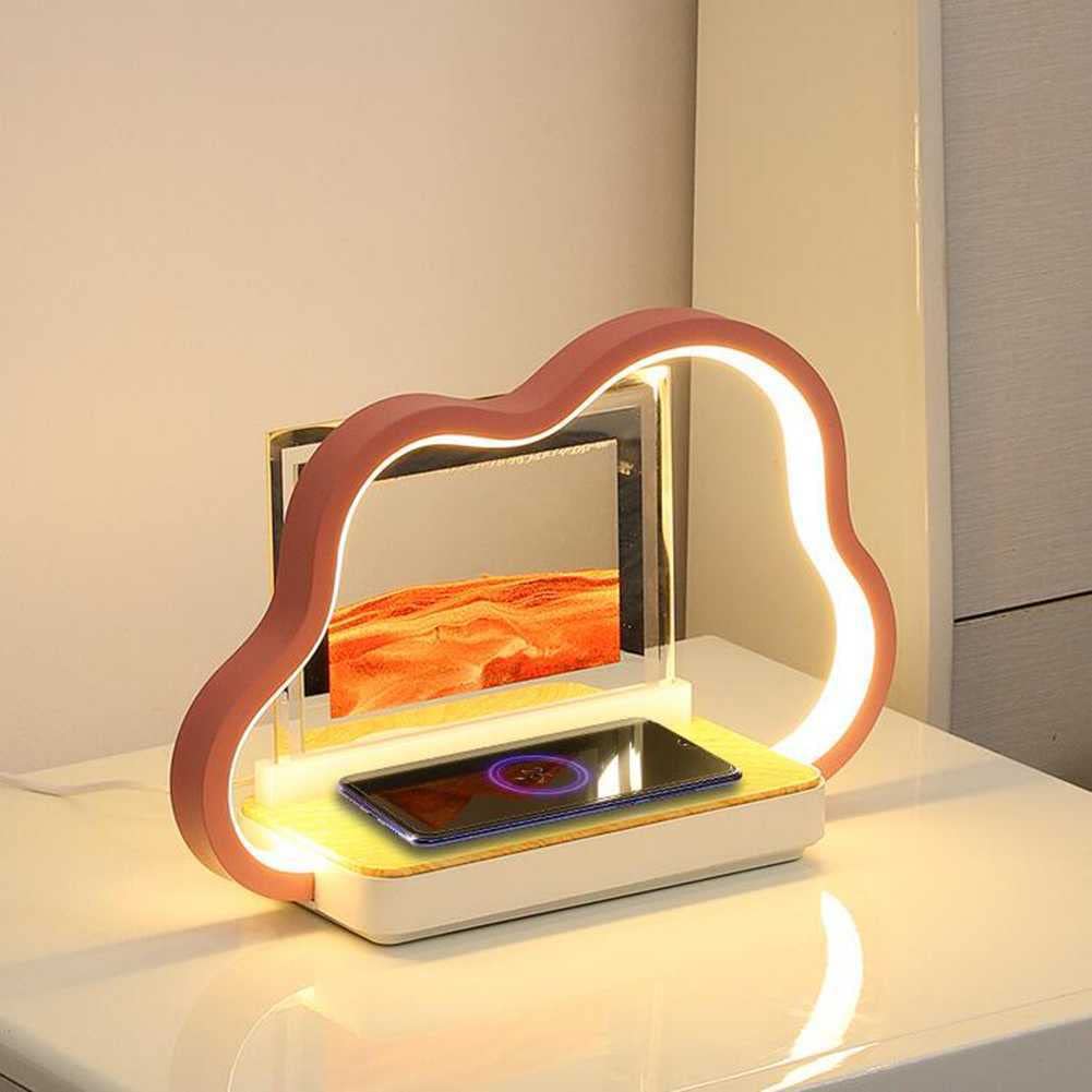 Lampe de lecture de chevet LED tactile 3 modes couleur art sable 3D