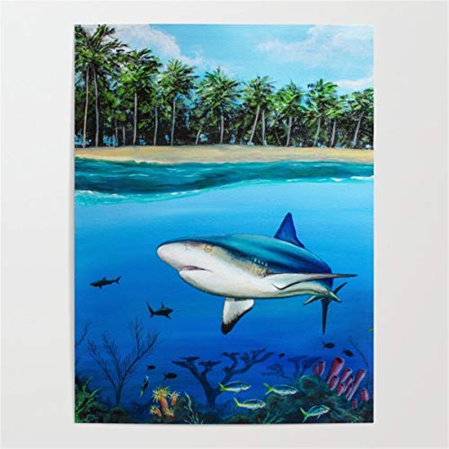 T-YIFUZX 5D DIY Arrecife de Palmeras Kit de Pintura de Diamante por número Bordado de Diamantes de imitación de Punto de Cruz para Manualidades Lienzo Decorativo para Pared 40x60cm