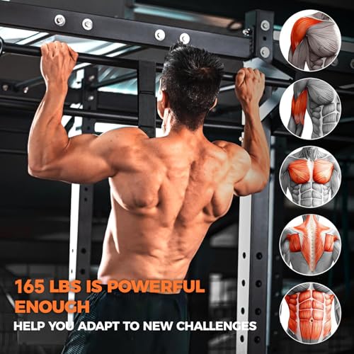 Image of Innstar Pull Up Assistance Bands, Heavy Duty Resistance Band for Pull Up Assist, Adjustable Resistance 165-265lbs with Fabric Feet /Knee Rest, Pull Up Bands Assistance Bands