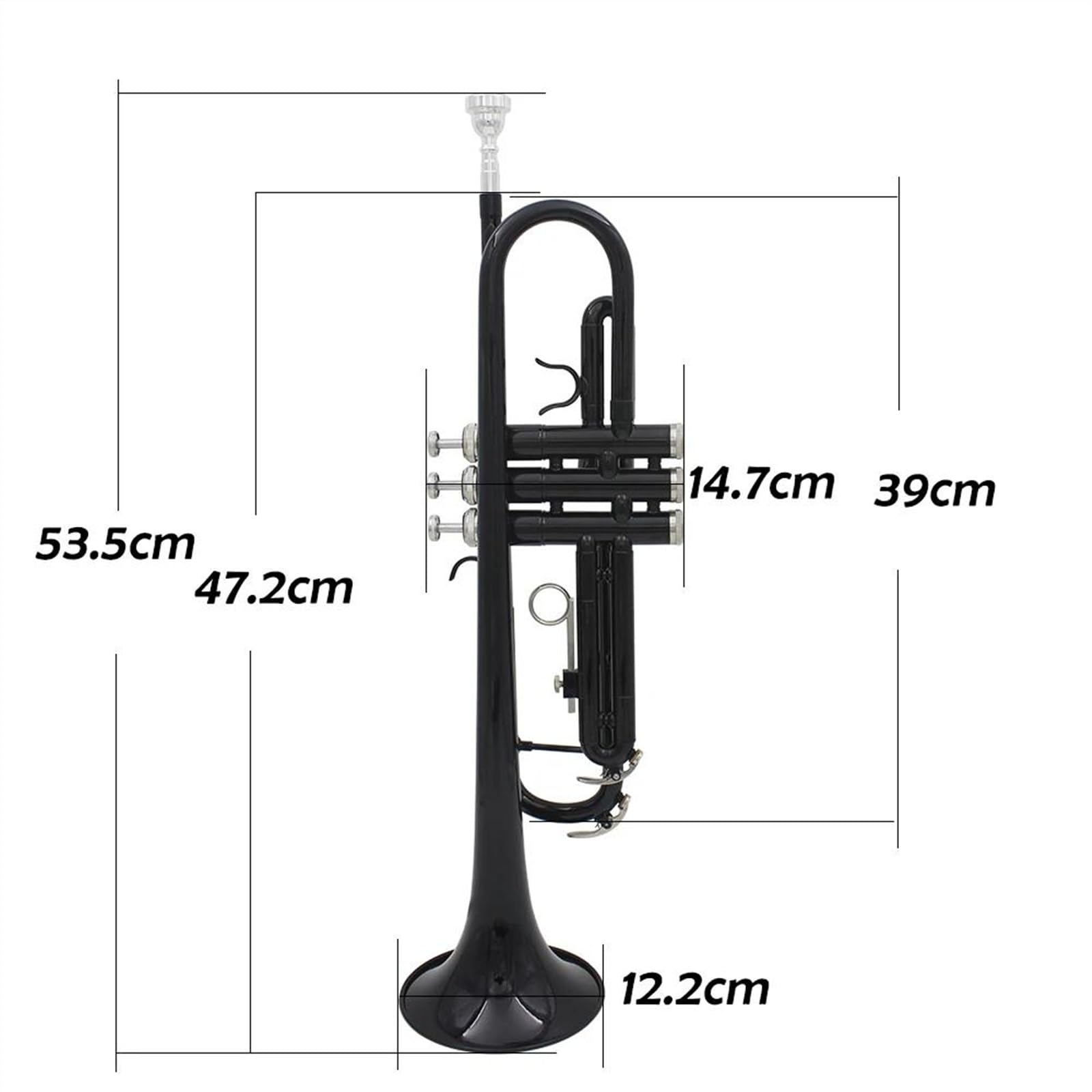 Trąbki Trąbka Bb B Flat Kolor Mosiądz Materiał Trąbka Instrument Muzyczny Z Futerałem Rękawiczki Pasek
