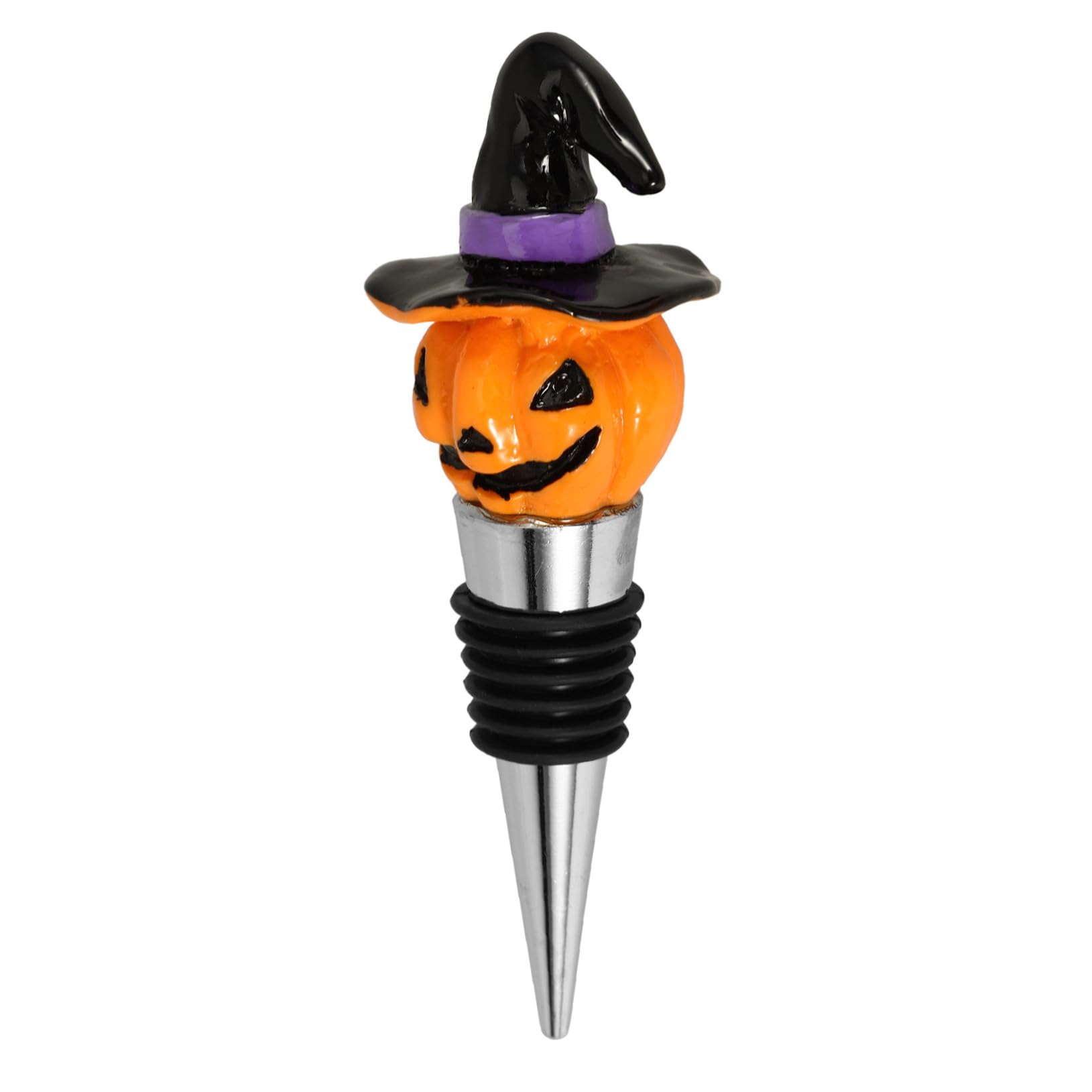 Lot De 4 Bouchons Décoratifs Halloween Pour Bouteilles - Design Chat, Citrouille Et Crâne En Alliage Anti-corrosion