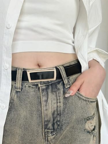 1Pcs Imitation Leather Chain Belt, Reversible Belts Classic WaistBelt Retro Fashion Accessory for Women3