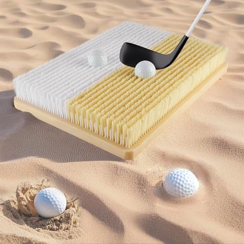 Golf Bunker Practice Mat – Dual Sand Trap Trainer With Shallow &Amp; Deep Pit Simulation – Portable 15.7'X11.8' Golf Chipping Mat For Indoor &Amp; Outdoor Practice – For All Skill Levels