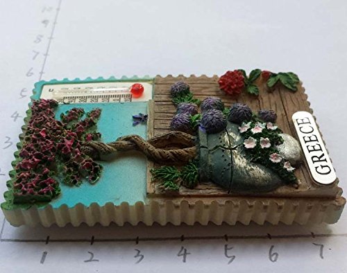 Imán De Recuerdo Para Nevera De Grecia 3D, Hecho A Mano, De Resina, Para Decoración Del Hogar Y La Cocina