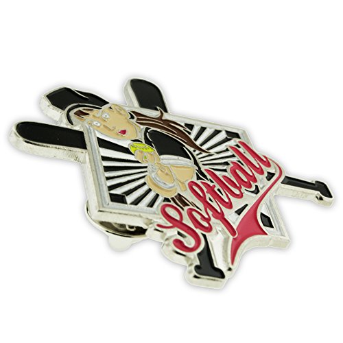 PinMart Girls Softball Player Trading Pin Sports Lapel Pin2