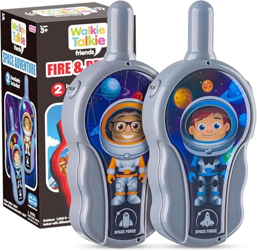 Ultra Low Radiation Kids Walkie Talkies 2 Pack, Low Power, 2Y Light Use Battery Life, 2000Ft Long Range Astronaut Two Way Radio, Outdoor Camping Birthday Gift for Young Kids Boys Girls