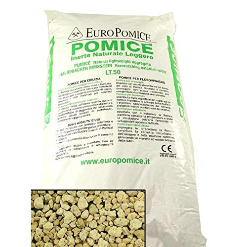 PLANETA HUERTO | Pomice Grano 6-14 mm 50 L | Sustrato Natural para Bonsáis y Cultivo en Maceta | Drenaje Óptimo