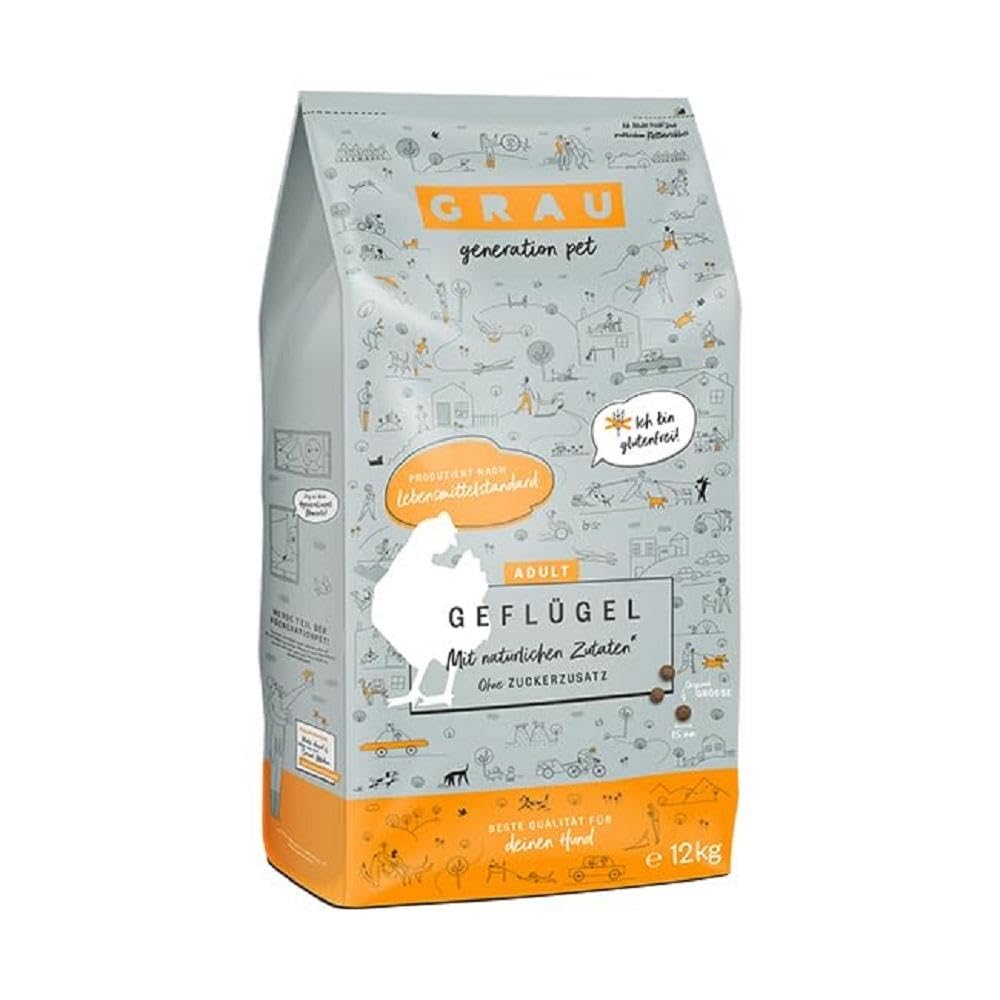 Grau Oryginalna sucha karma dla psów – drób, 1 opakowanie (1 x 12 kg)