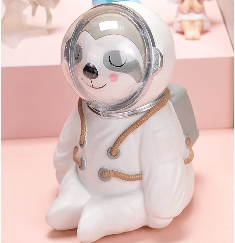 Skarbonka, ozdobna skarbonka Kreatywna skarbonka dla dzieci Lenistwo i pies Money Bank Żywica Kształt Spaceman Moneta Dekoracja domu Zabawny prezent Skarbonka dla chłopca Skarbonka dla dorosłych (kolo