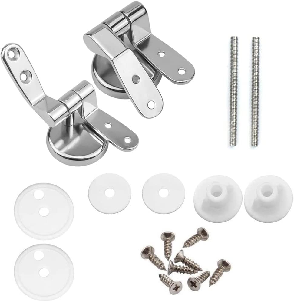 1 Set Zinc Alloy Toilet Seat Lid Hinge Adjustable Replacement Hinges