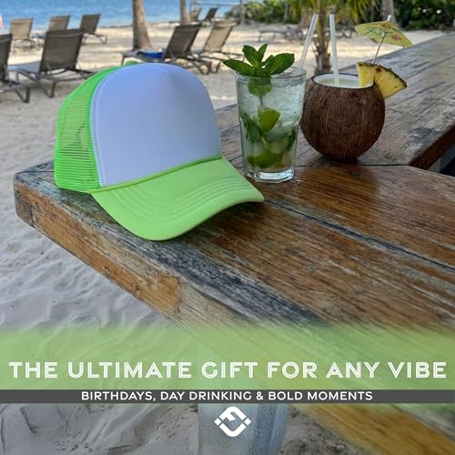 Image of Funky Junque Blank Mesh Foam Lightweight Snapback Trucker Hat | Lightweight Foam Trucker Hat with Breathable Mesh Back, Golf Beach and Street Style, Trendy Trucker Hats for Men