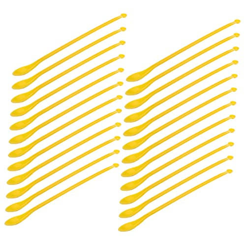 GLEAVI Miniature Kit 50 Pcs Lab Spatula Reagent Electrolyte Hydration Sticks Variety Whelping Kit Sampling Spatula Mini Spatula Oil for Chemistry Molecular Model Kit Scoop Spoon Mix