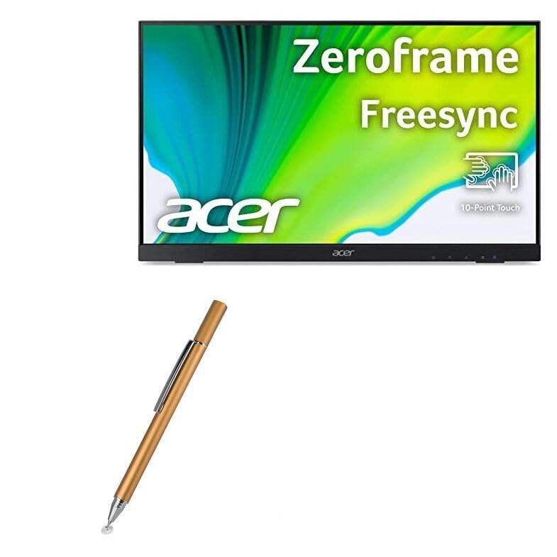 BoxWave Stylus Pen Compatible with Acer Monitor UT222Q bmip (21.5 in) - FineTouch Capacitive Stylus, Super Precise Stylus Pen - Champagne Gold