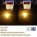 iBrightstar Newest 9-30V Super Bright Low Power 7440 7443 T20 LED Bulbs with Projector replacement for Turn Signal Lights,Amber Yellow