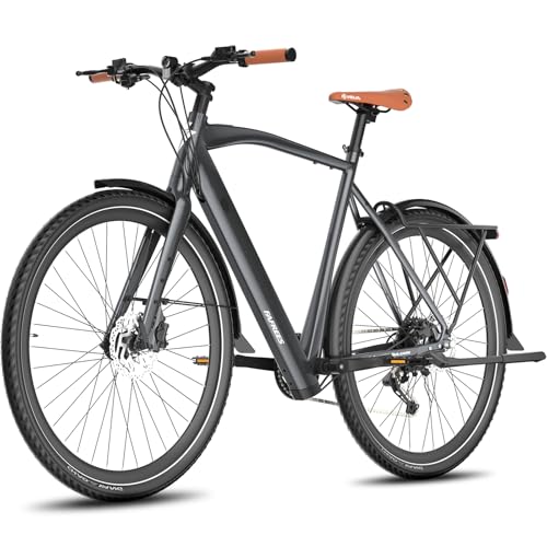 Fafrees 29" Electric Bike for Adults Lightweight Aluminum Frame City Commuting Ebike 36V10Ah Battery,Dual Disc-Brake,Range Max 100km,with LED Display,9-Speed Gear,150KG Capacity Ebike,Black(F700M)