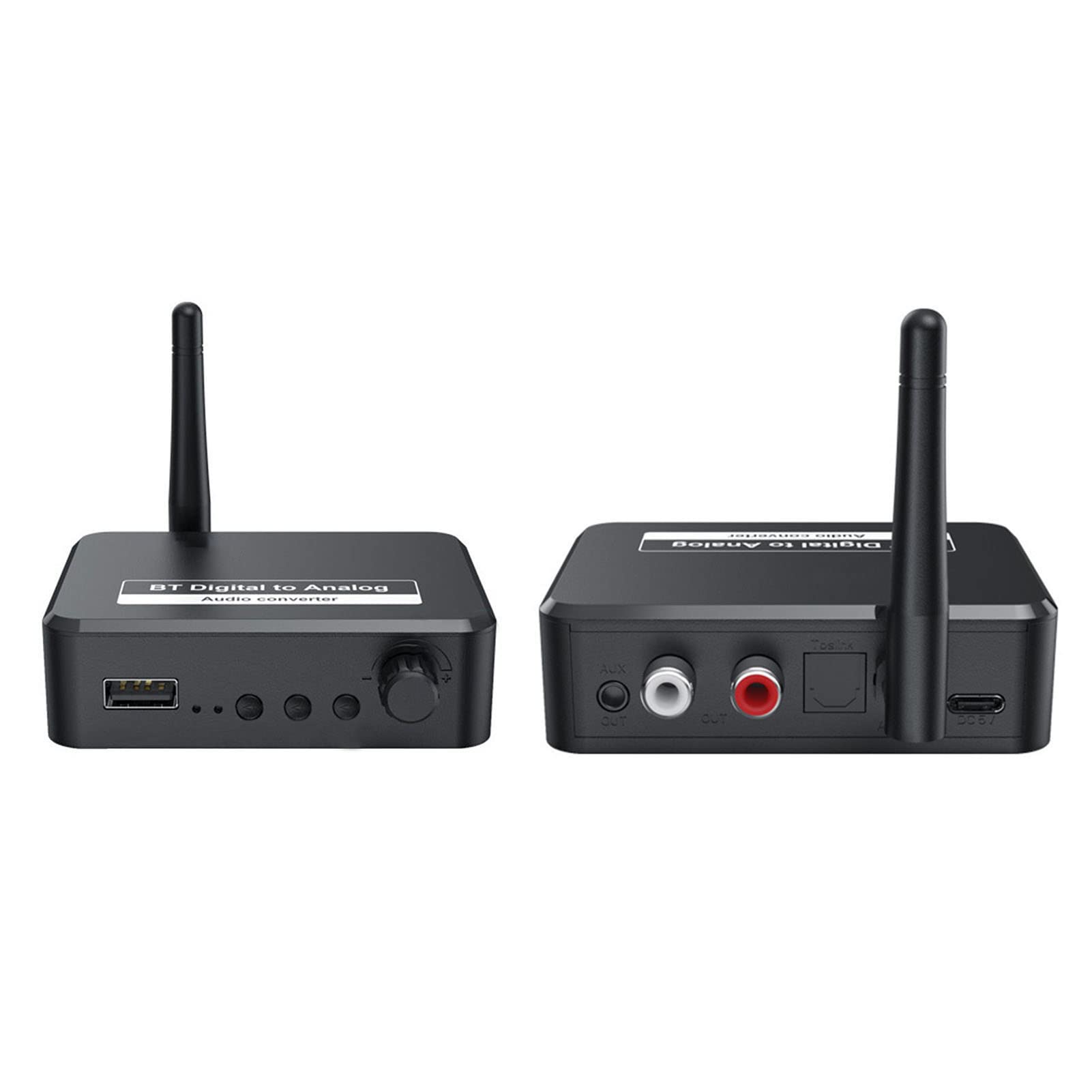 Cosiki Ricevitore Bluetooth 5.1, Convertitore da Digitale Ad Analogico, Ricevitore con SPDIF su 3,5 Mm AUX, Ideale per Sistemi Domestici di Altoparlanti Wireless con Commutazione Professionale