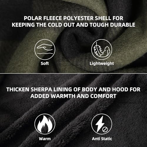 Image of LeeHanTon Mens Flannel Jackets Sherpa Lined Fleece Zip Up Winter Warm Workout Plaid Sweatshirt with Hood