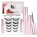 Produktbild Magnetische Wimpern Magnetisch Eyeliner Kit Fake Lashes Set Magnet Künstliche Wimpern mit Magnetischer eyeliner 3D Natürlich Wasserdicht Falsche Eyelashes, Wiederverwendbare, 5 Paare