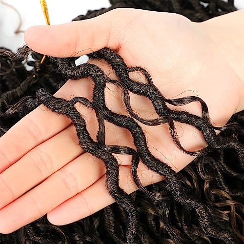Image of 8 Packs Goddess Faux Locs Crochet Hair for Black Women, Goddess Locs