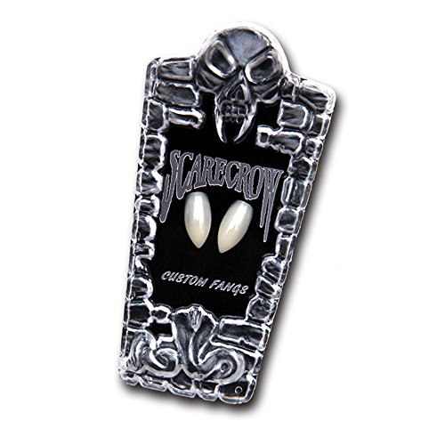 Espantapájaros 'TM' Colmillos personalizados grandes dientes falsos Halloween para disfraces K espantapájaros Custom Vampiro colmillos grandes Cover