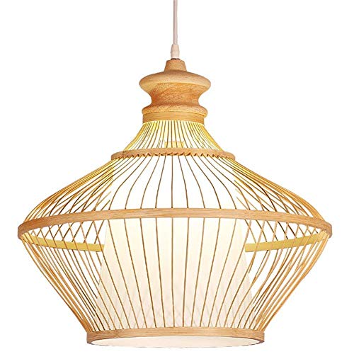 Preisvergleich Produktbild Fine Asianliving Deckenleuchte Pendelleuchte Beleuchtung Bambus Lampenschirm Handgefertigt - Ophelia Pendelleuchte Beleuchtung Bambus Lampenschirm Geflochten Lampe Belechtung Rotan